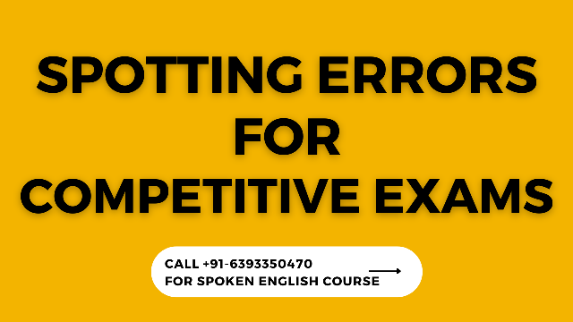 Spotting Errors Exercise with Explanation